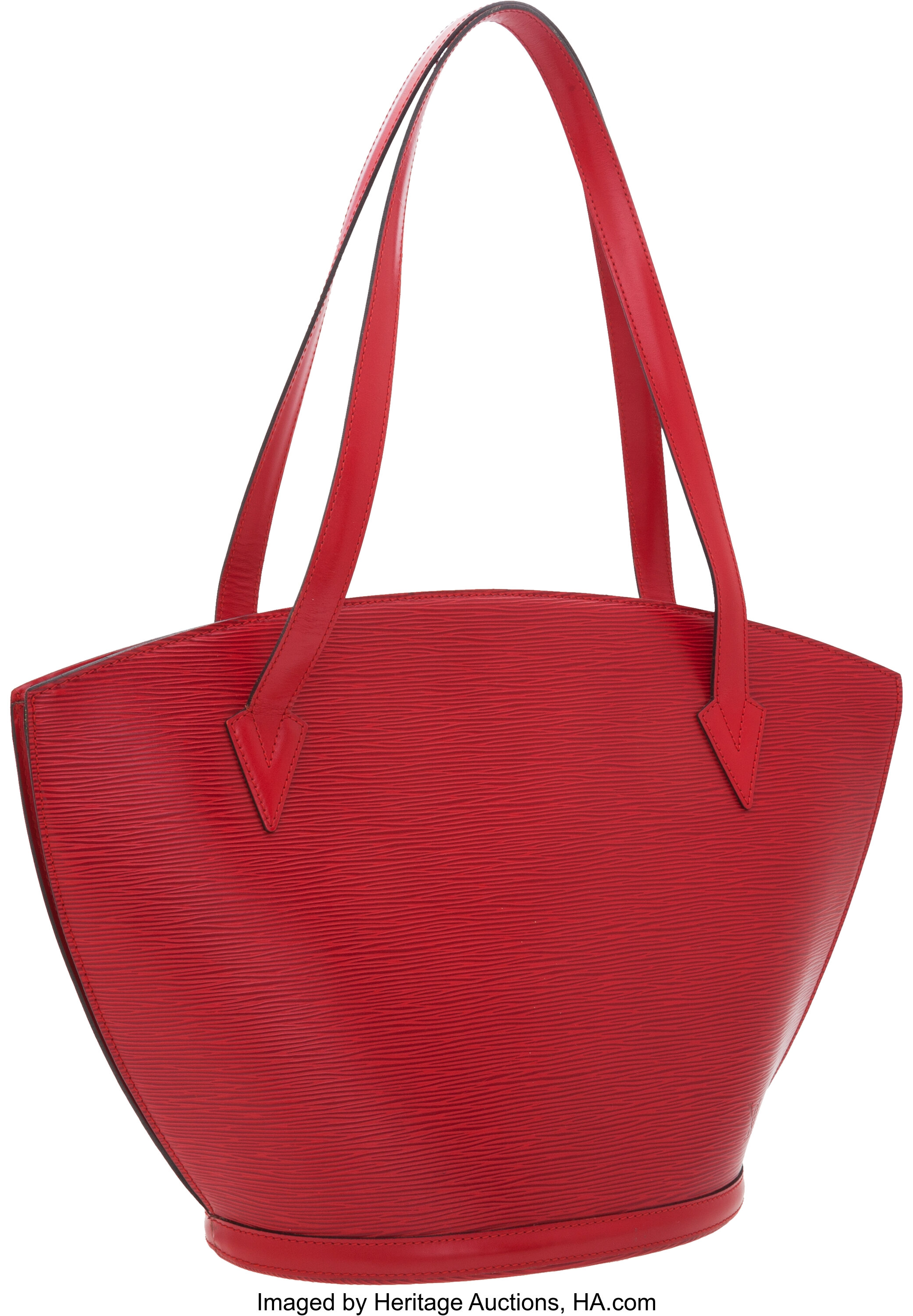 Sold at Auction: A Louis Vuitton Small Red Textured Epi Leather