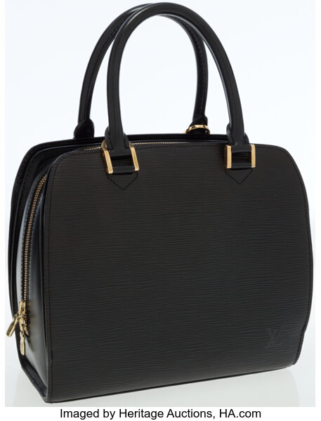 Louis Vuitton Pont-neuf Handbag Black Calf Leather Auction