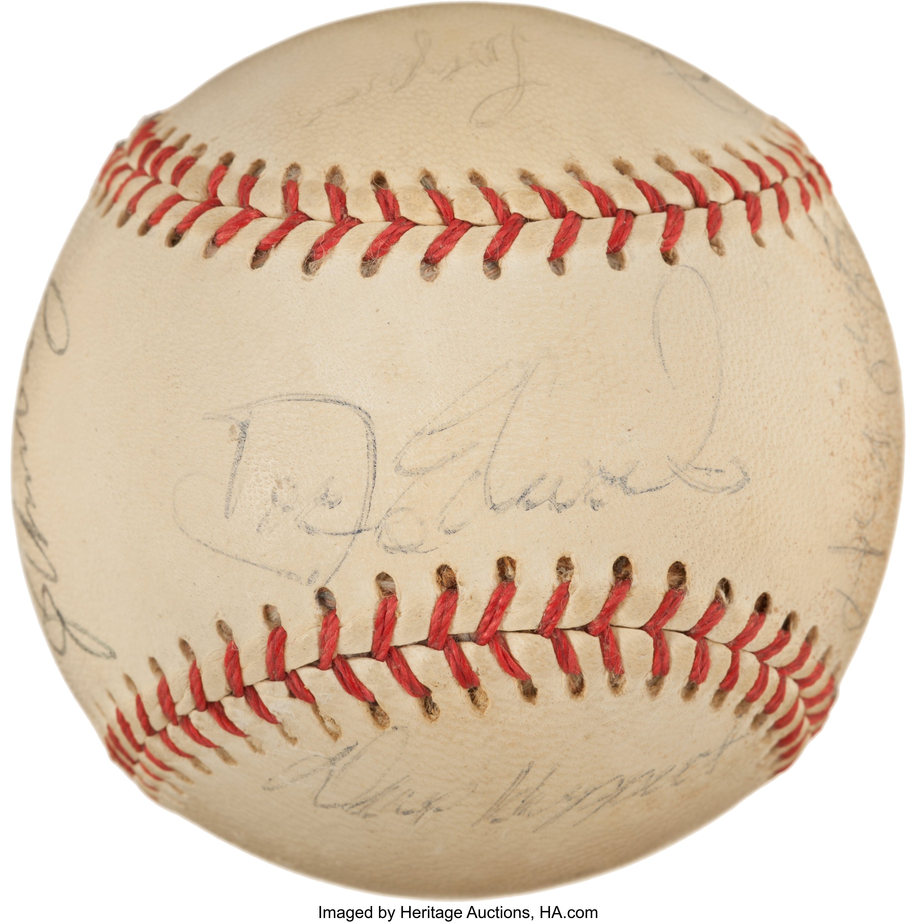 1981 Rochester Red Wings Team Signed Baseball (9 Signatures) - Cal, Lot  #42112