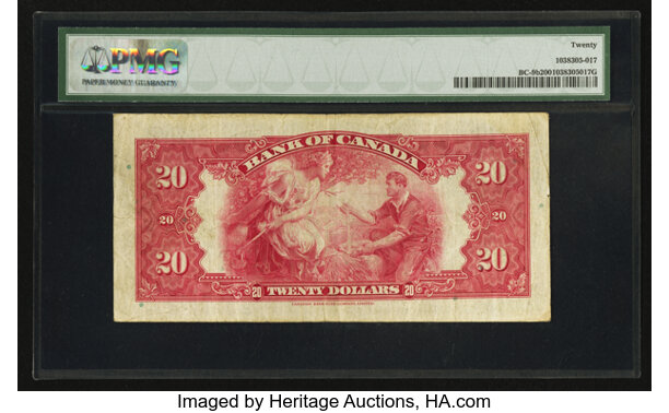 BC-9b $20 1935 Small Seal. Canadian Currency | Lot #15455