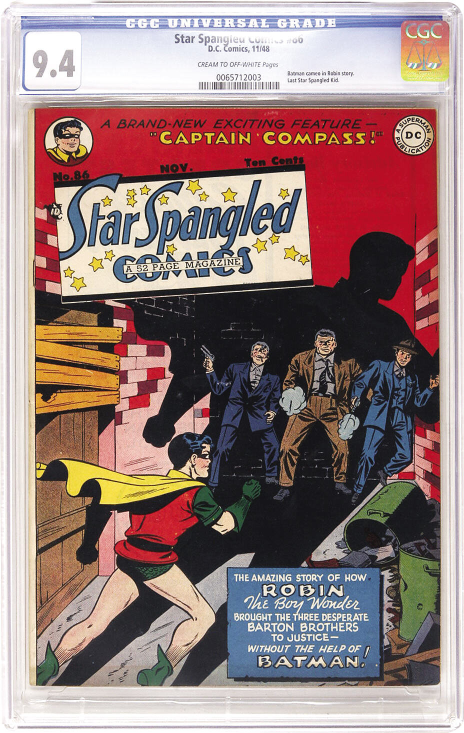 Star Spangled Comics 86 Dc 1948 Cgc Nm 9 4 Cream To Off White Lot Heritage Auctions