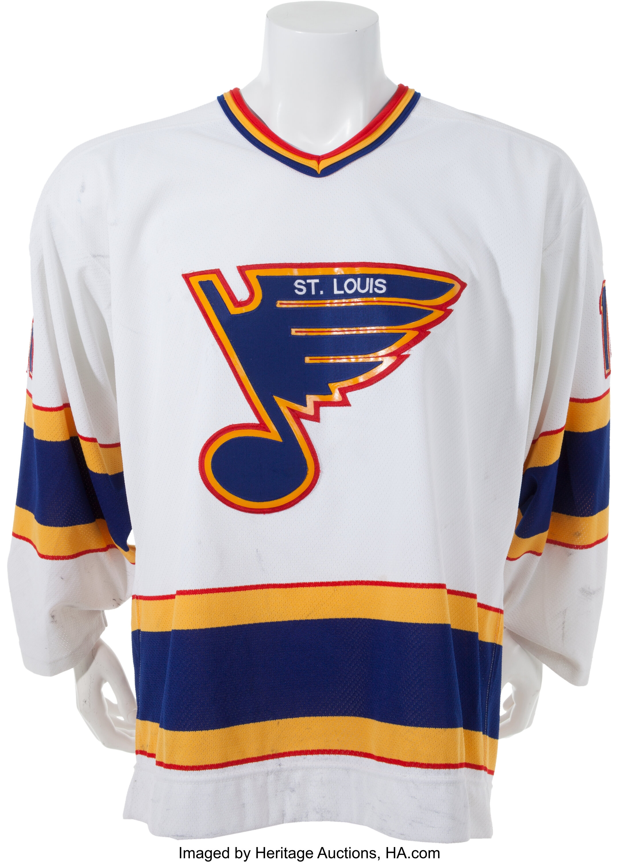 1988-89 Brett Hull Game Worn St. Louis Blues Jersey. Hockey