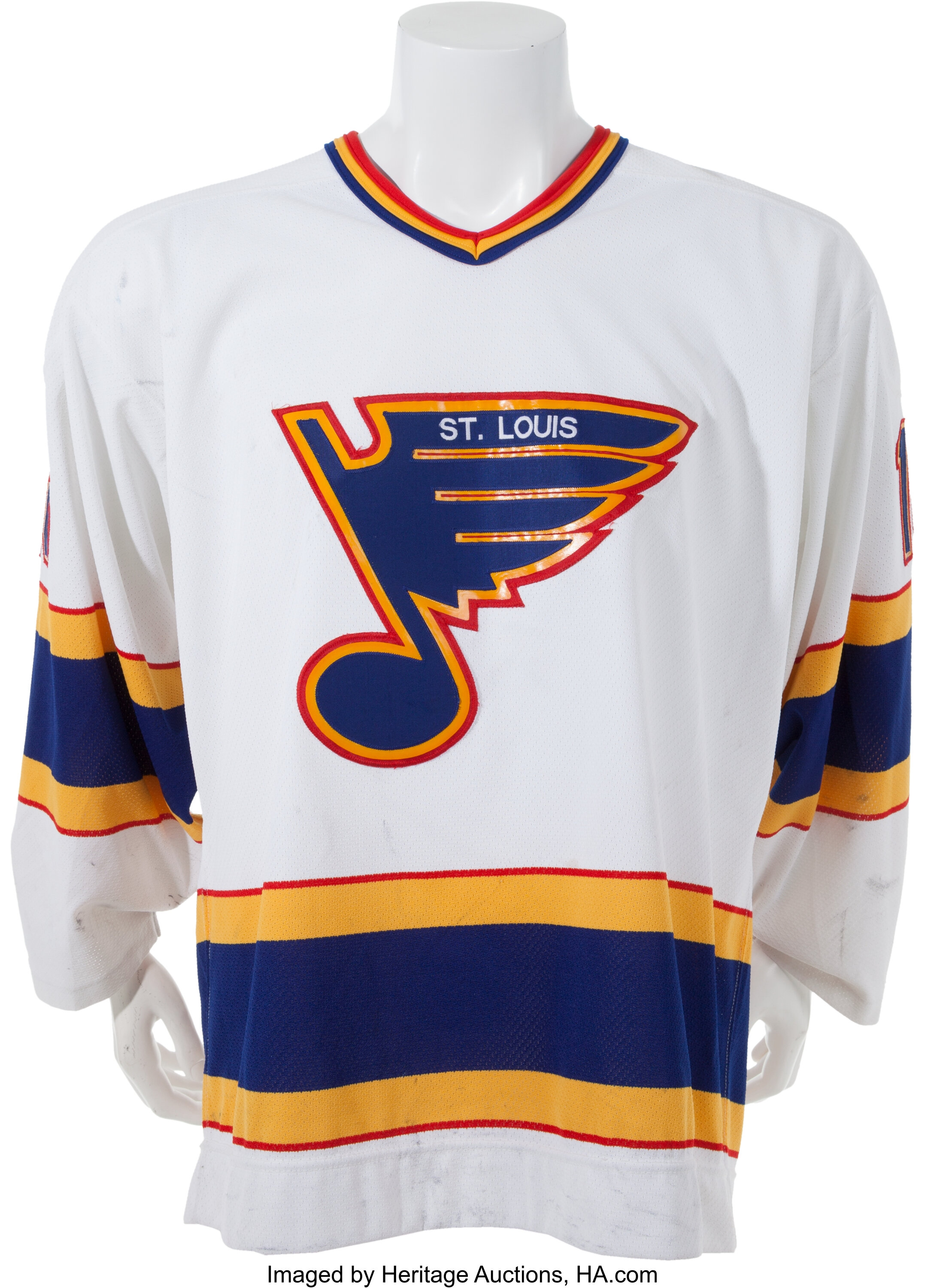 brett Hull blues jersey, 1997-98 Brett Hull St. Louis Blues Game Worn  Jersey - Team Letter: GAMEWORNAUCTIONS.NET