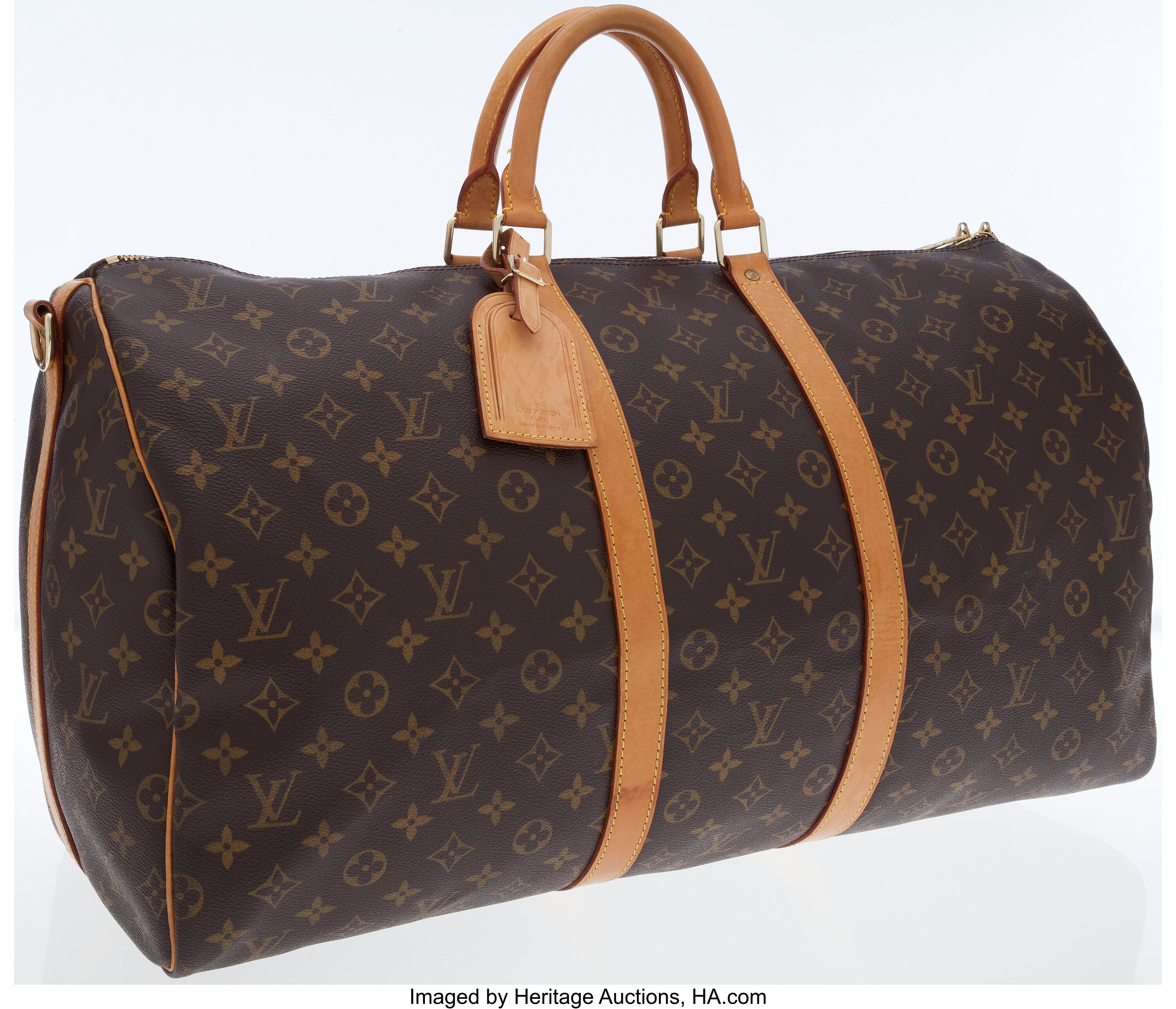 Sold at Auction: Louis Vuitton, LOUIS VUITTON Weekender KEEPALL 55 BAND.