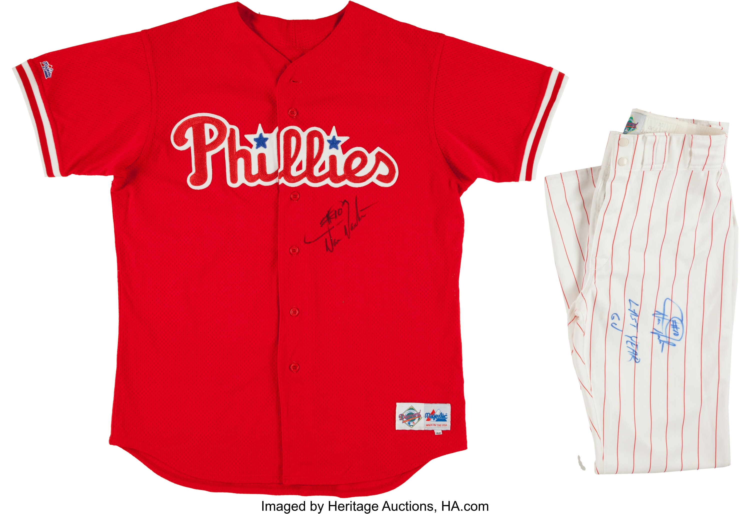 Lot Detail - DARREN DAULTON PHILADELPHIA PHILLIES GAME WORN AND SIGNED  JERSEY