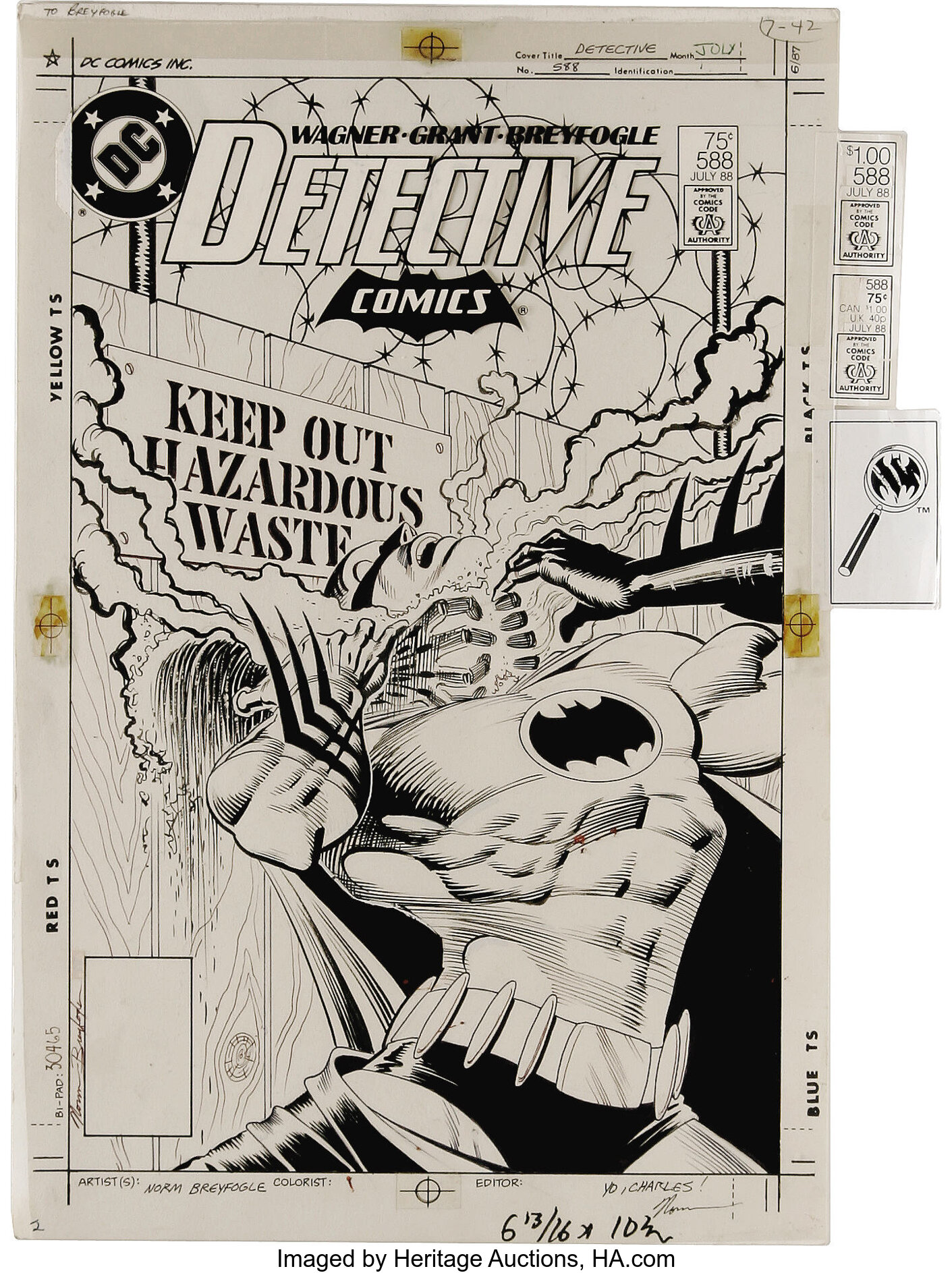 Norm Breyfogle - Detective Comics #588 Cover Original Art (DC, | Lot #44057  | Heritage Auctions