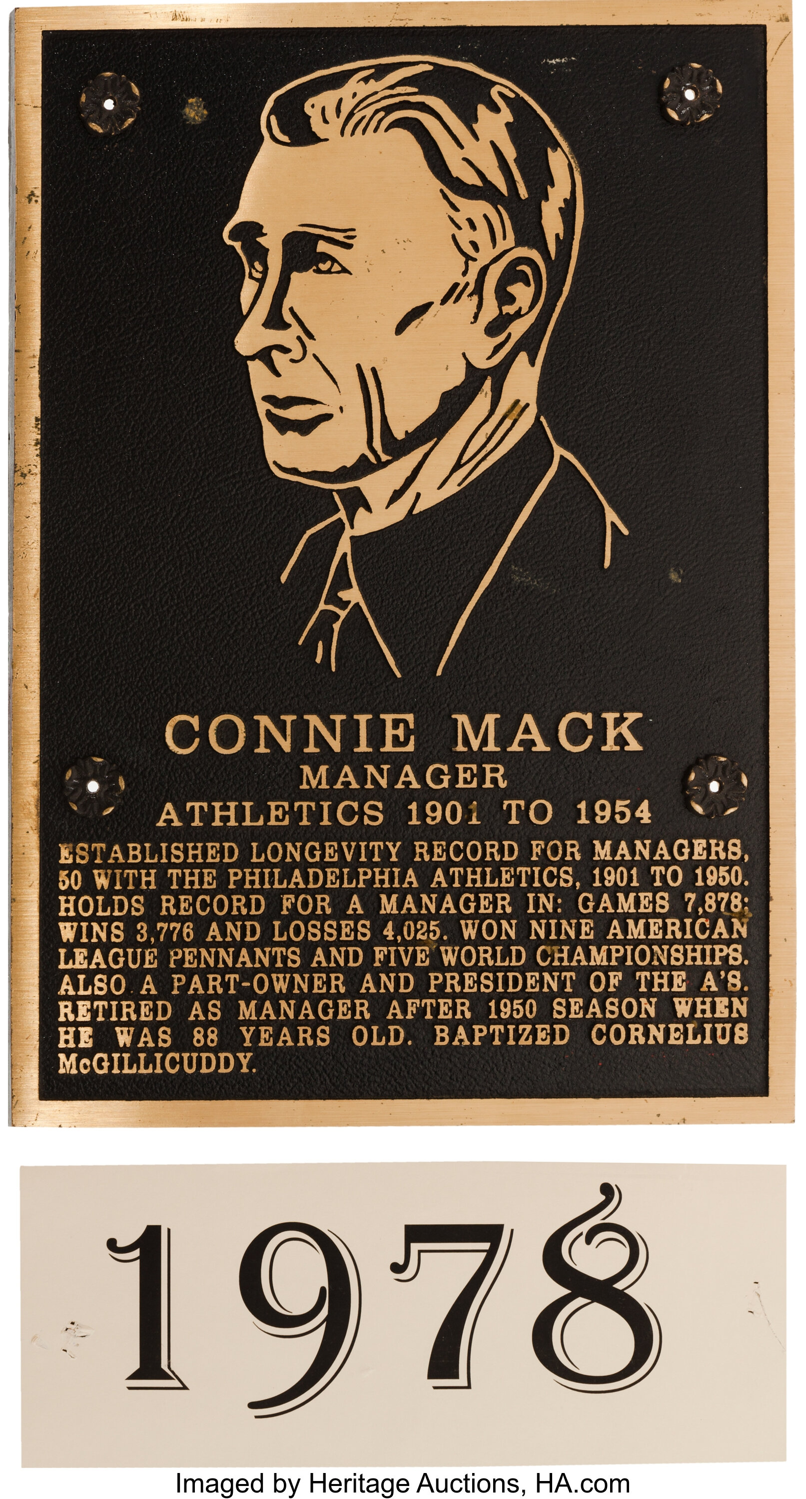 1950 Connie Mack Philadelphia Athletics - Historic Images
