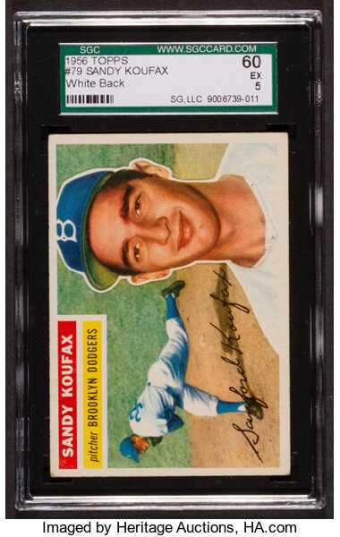 Sandy Koufax 1956 Topps 2nd year #79 – Piece Of The Game