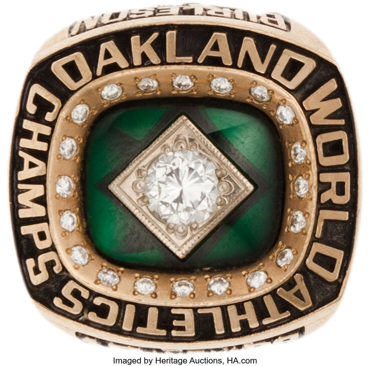 1989 Oakland Athletics World Championship Ring. Baseball