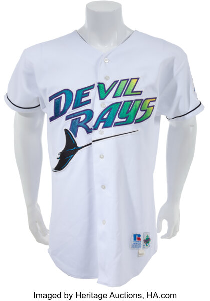Tampa Bay Devil Rays James #48 Game Issued White Jersey 50 DP40846