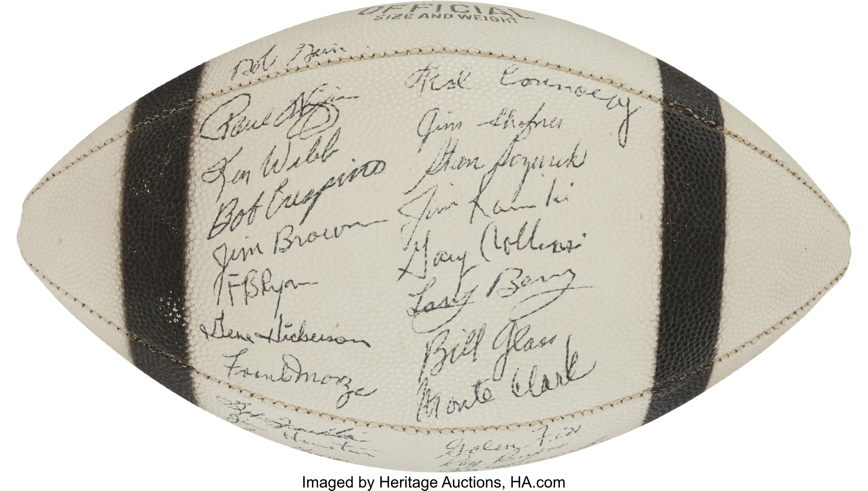 1963 Cleveland Browns Team Signed Football.  Football