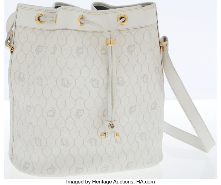 Dior White Leather Pochette Shoulder Bag at 1stDibs