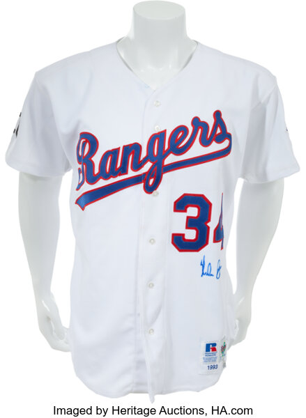 1993 Nolan Ryan Game-Worn Rangers Jersey w/Special Tagging 2/18