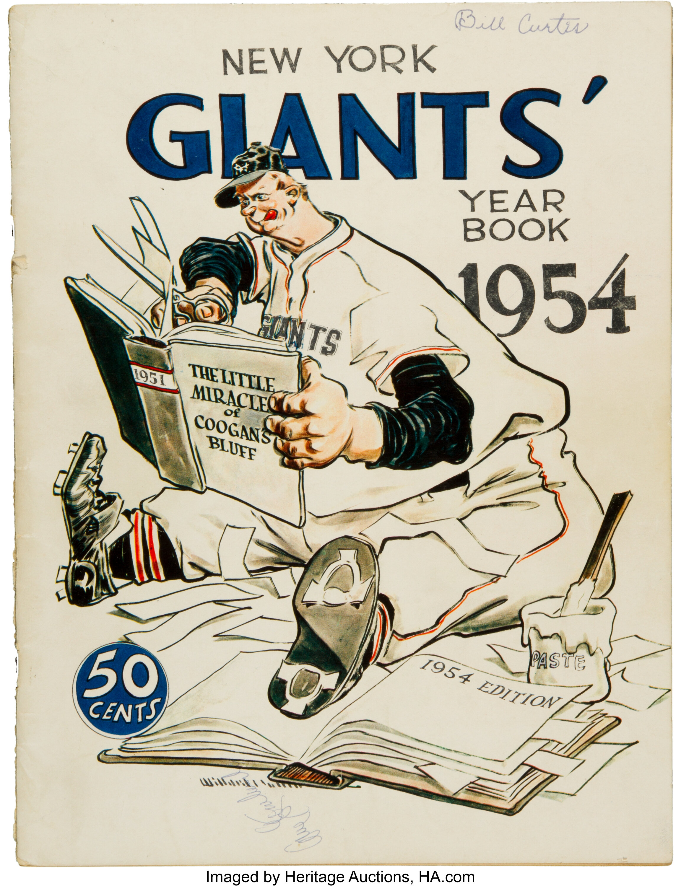 1954 New York Giants Team Signed Yearbook.  Baseball, Lot #81422