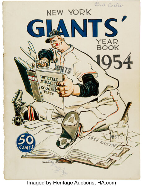 1956 Vintage New York Giants Baseball Yearbook Cover Digital 