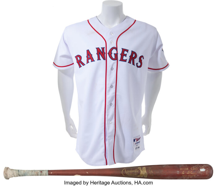 2012 Ian Kinsler Game Worn Texas Rangers Throwback Uniform & Game, Lot  #81779