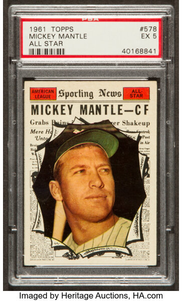 Vintage Mickey Mantle on sale Baseball Card Lot of 5 Topps