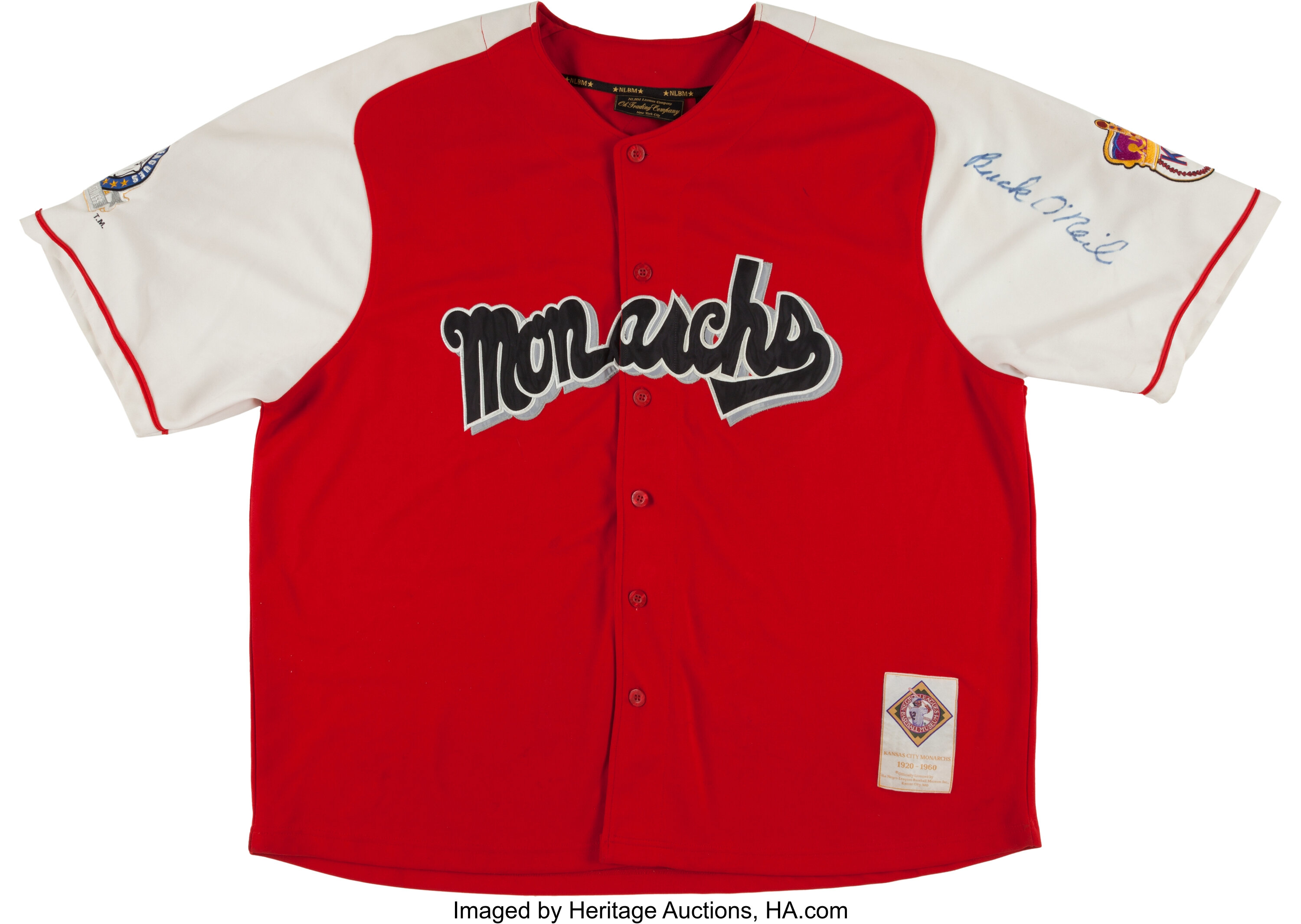 Buck O'Neil Signed Monarchs Jersey. Autographs Baseballs, Lot #40078