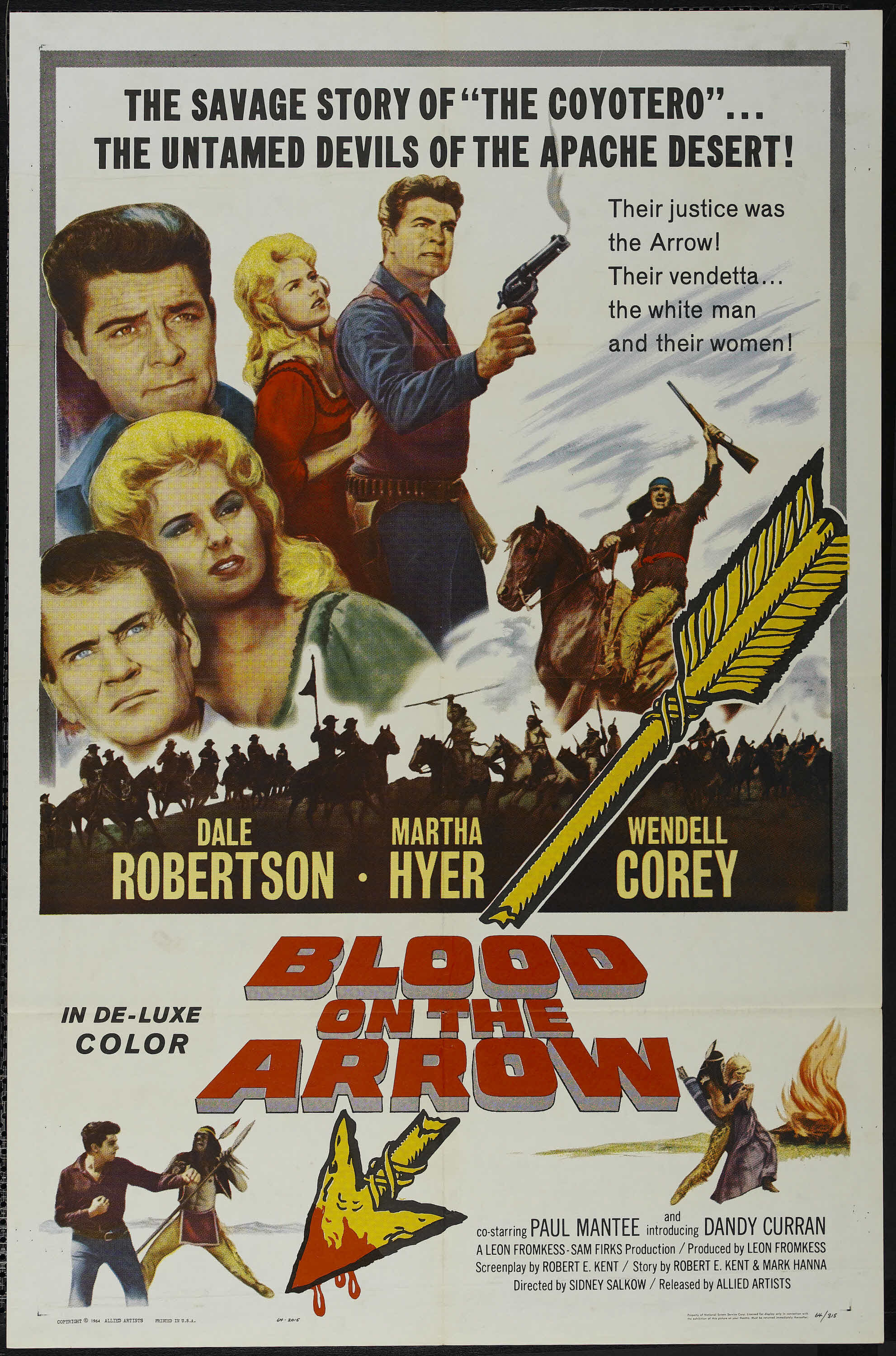 Blood on the Arrow (Allied Artists, 1964). One Sheet (27" X 41"). Lot