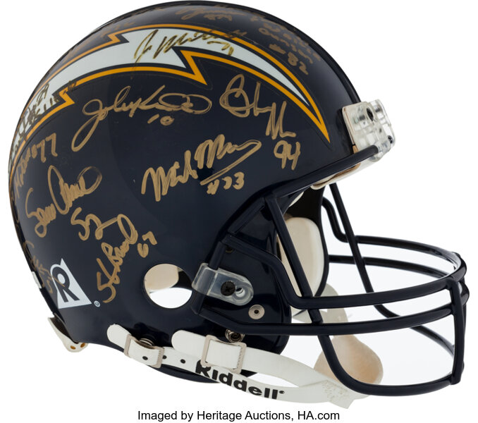 1994 San Diego Chargers Team Signed Full Size Authentic Helmet., Lot  #40154