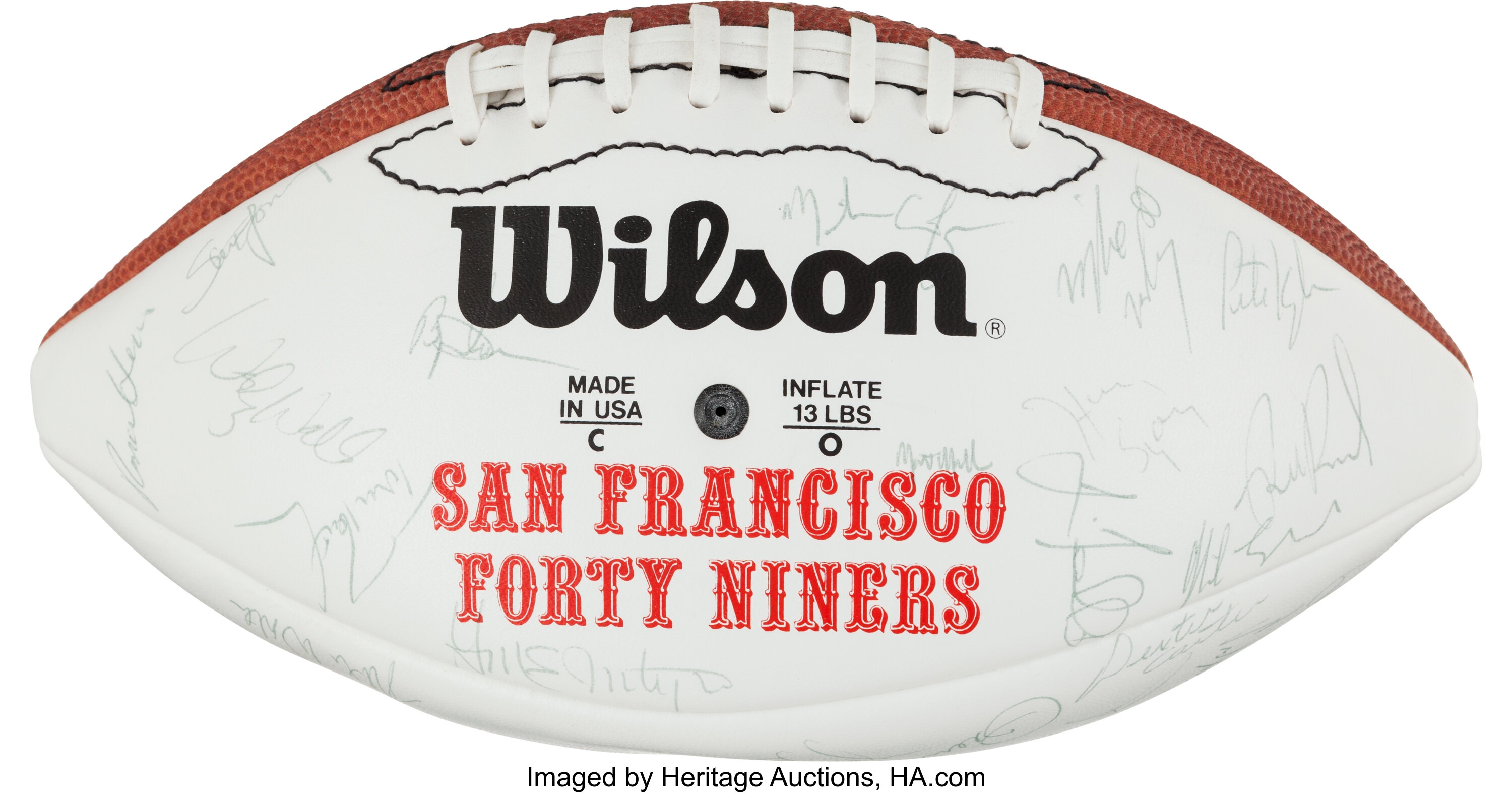 San Francisco 49ers Super Bowl LIV (54) Team Signed Football – All