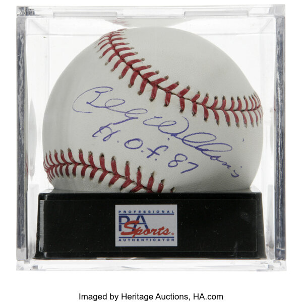 Billy Williams Hof 87 Single Signed Baseball Psa Mint