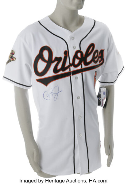 Cal Ripken, Jr. Signed Jersey. Exceptional Majestic white home, Lot #12521