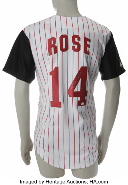 Lot Detail - Pete Rose Signed Cincinnati Reds Stat Jersey