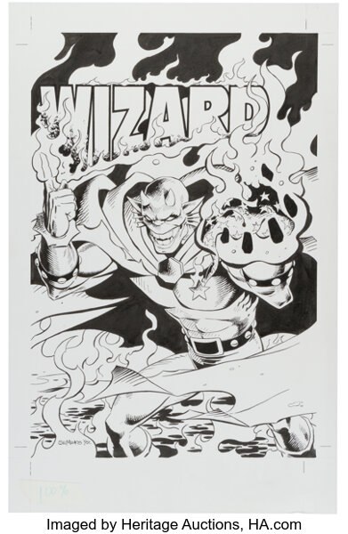 Val Semeiks Unused Wizard Magazine Demon Cover Original Art