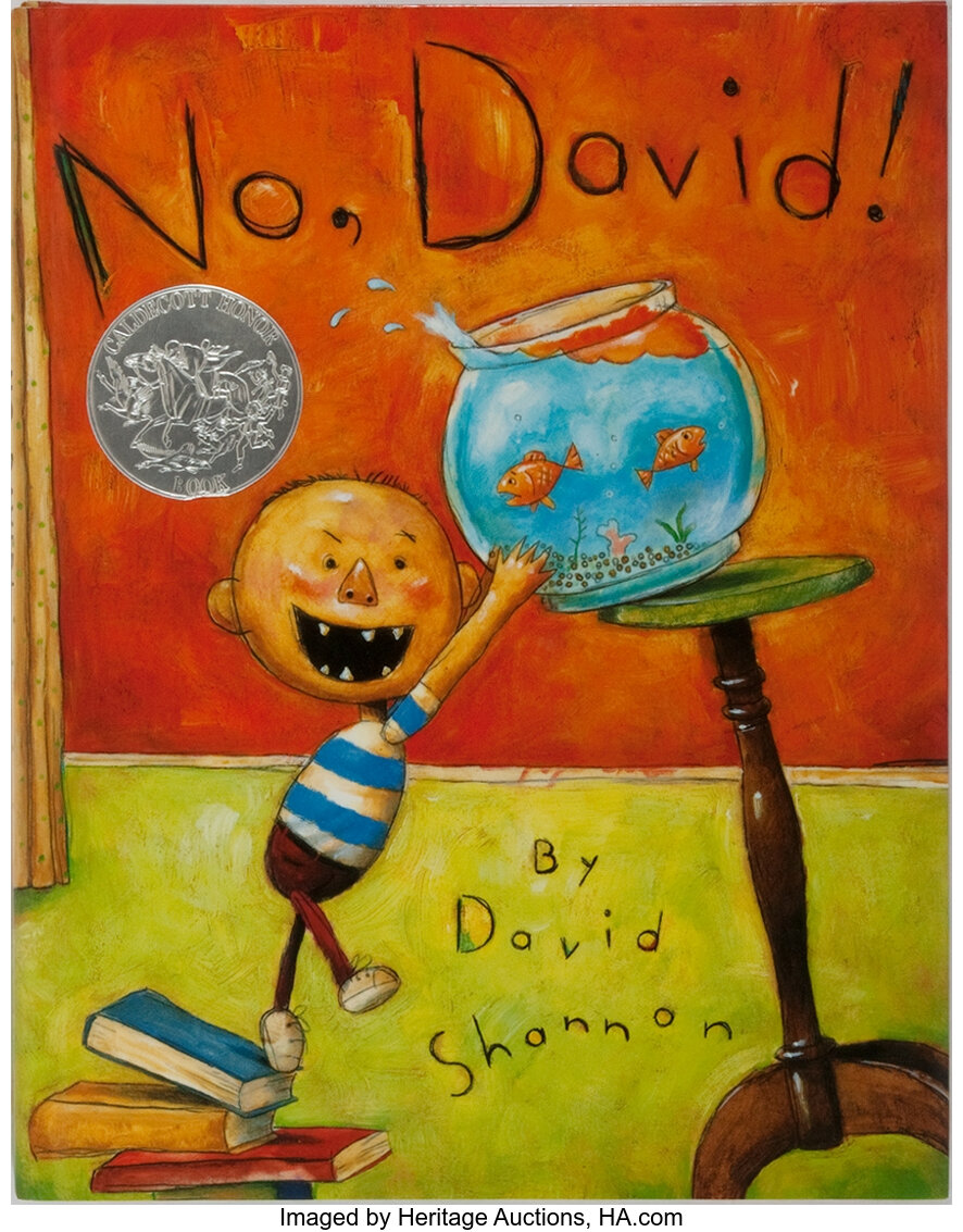 No, David David Shannon Artwork Autographed Author First Edition RARE