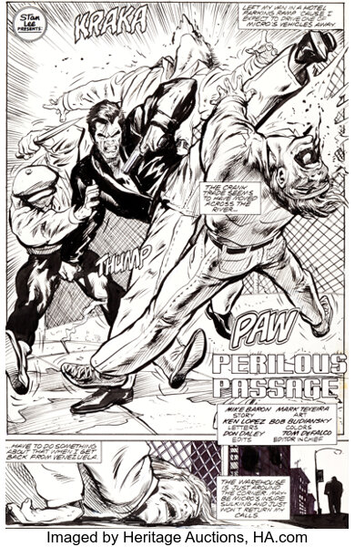 Mark Texeira - Punisher War Journal #50 Title Splash (1993), in