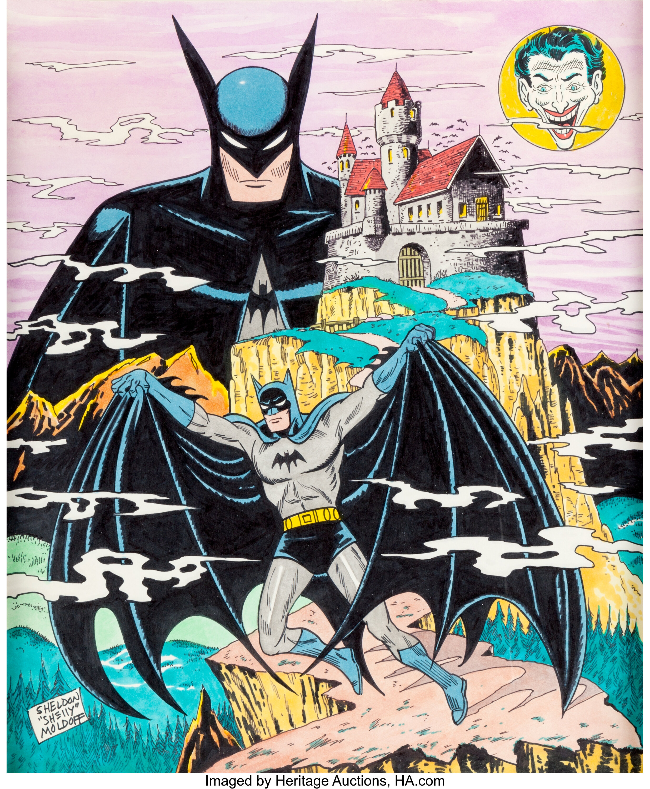 Sheldon Moldoff Batman and the Joker Specialty Illustration | Lot #93554 |  Heritage Auctions