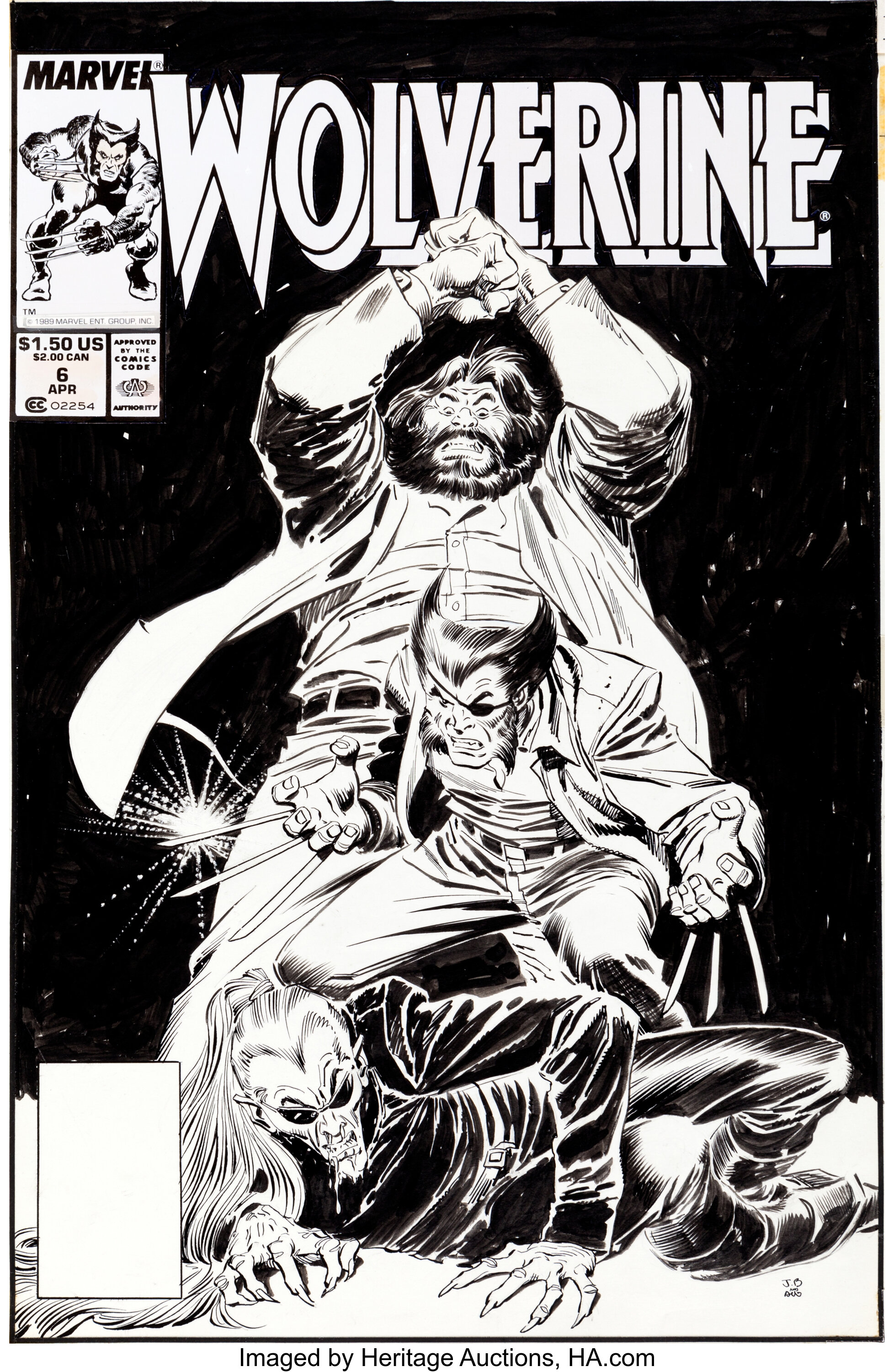 John Buscema and Al Williamson Wolverine #6 Cover Original Art | Lot