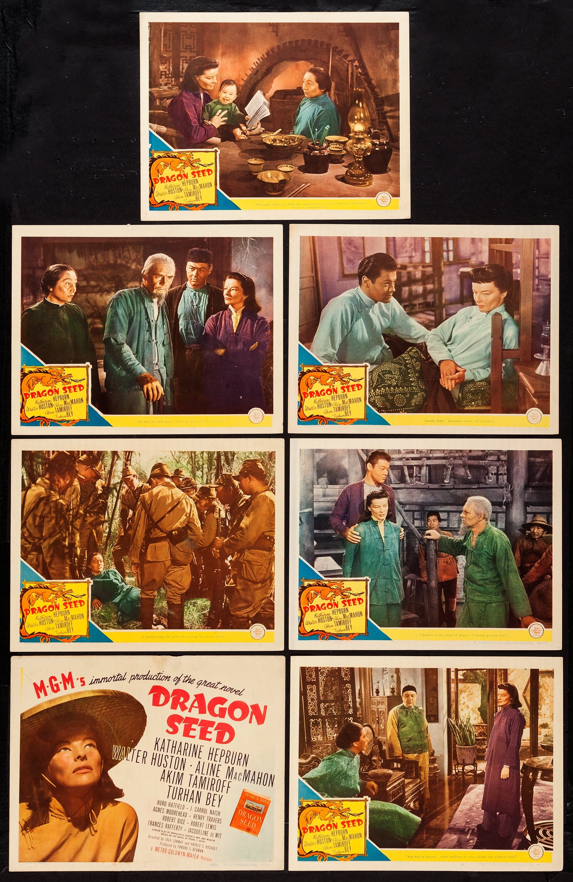 Dragon Seed Mgm 1944 Title Lobby Card And Lobby Cards 6 11 X