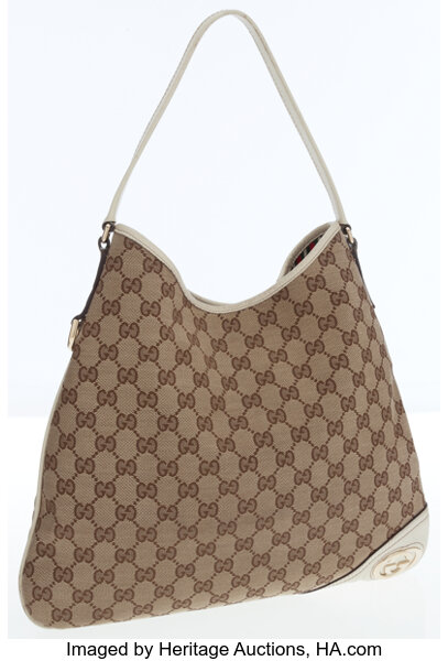 Lot - Gucci GG Hobo Shoulder Bag in Beige