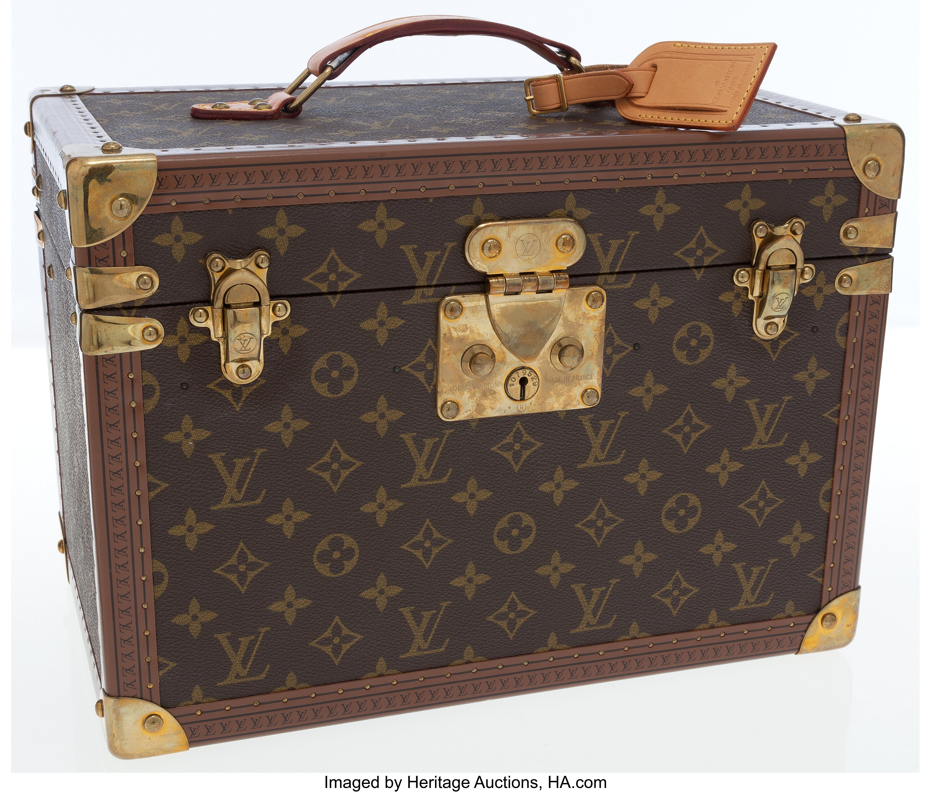 Louis Vuitton Classic Monogram Canvas Train Case.  Luxury