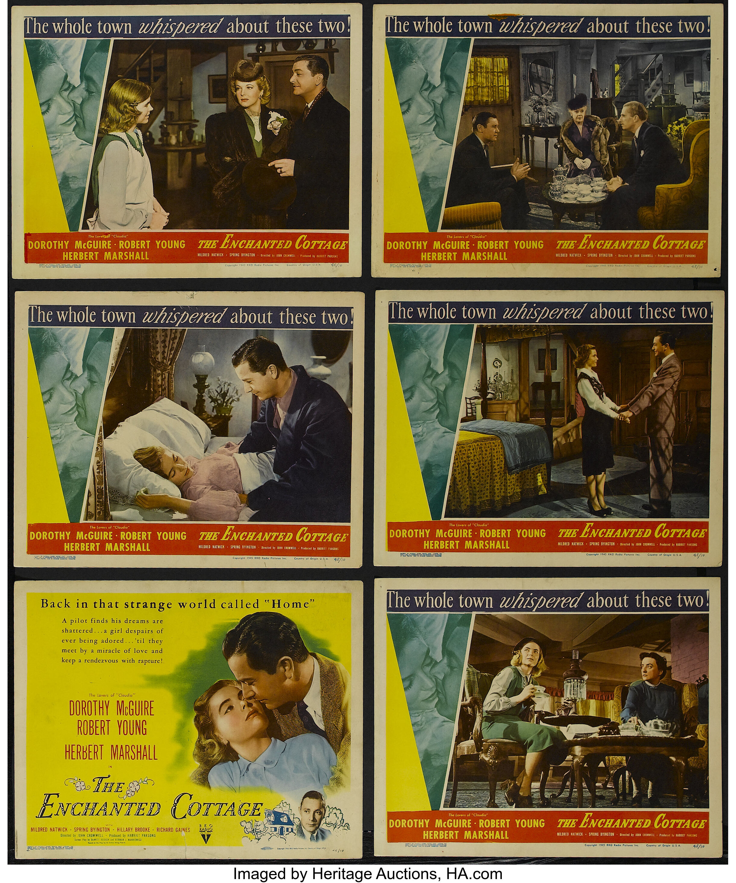 The Enchanted Cottage Rko 1945 Title Lobby Card 11 X 14