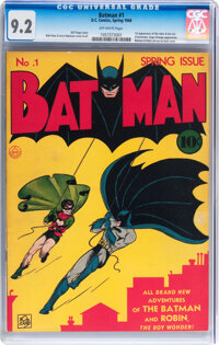 Batman #1 (DC, 1940) CGC NM- 9.2 Off-white pages