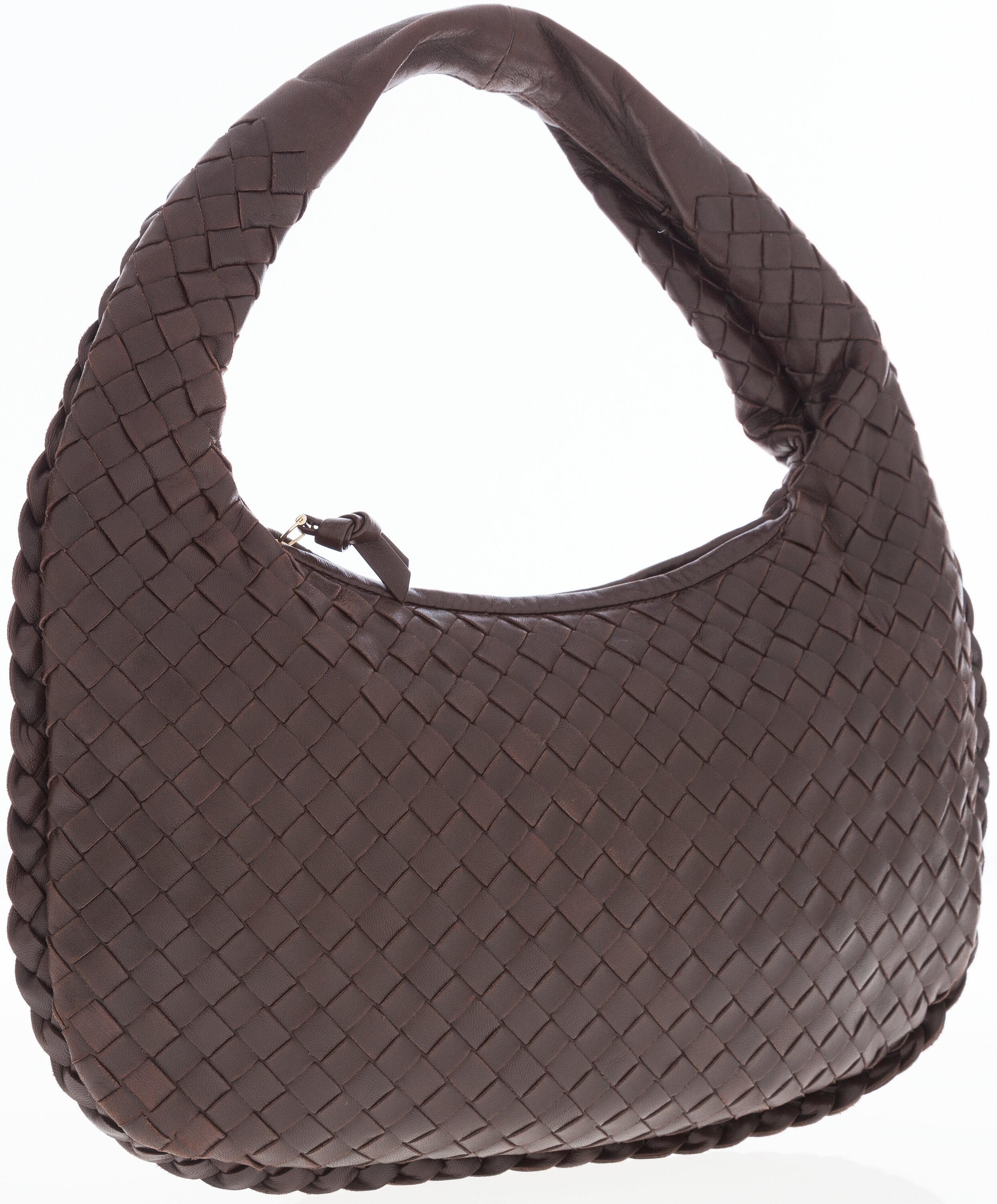 Bottega Veneta Small Chocolate Intrecciato Leather Classic Hobo, Lot  #78058