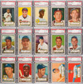 Baseball Cards:Sets, 1952 Topps Baseball PSA Graded Partial Set (249/407) With 31 High
Numbers. ...