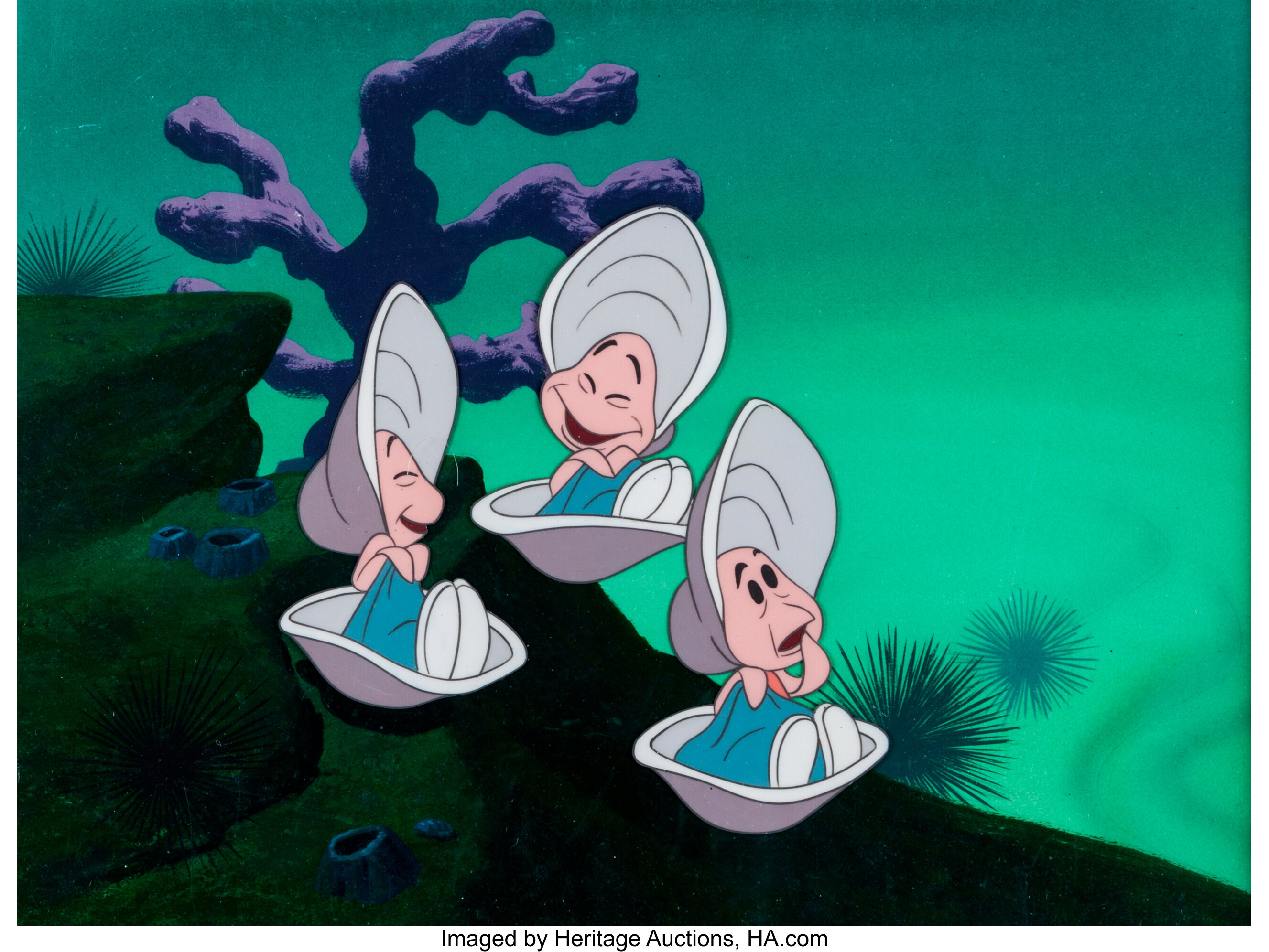 Alice in Wonderland Educational Film Baby Oysters Production Cel, Lot  #96194