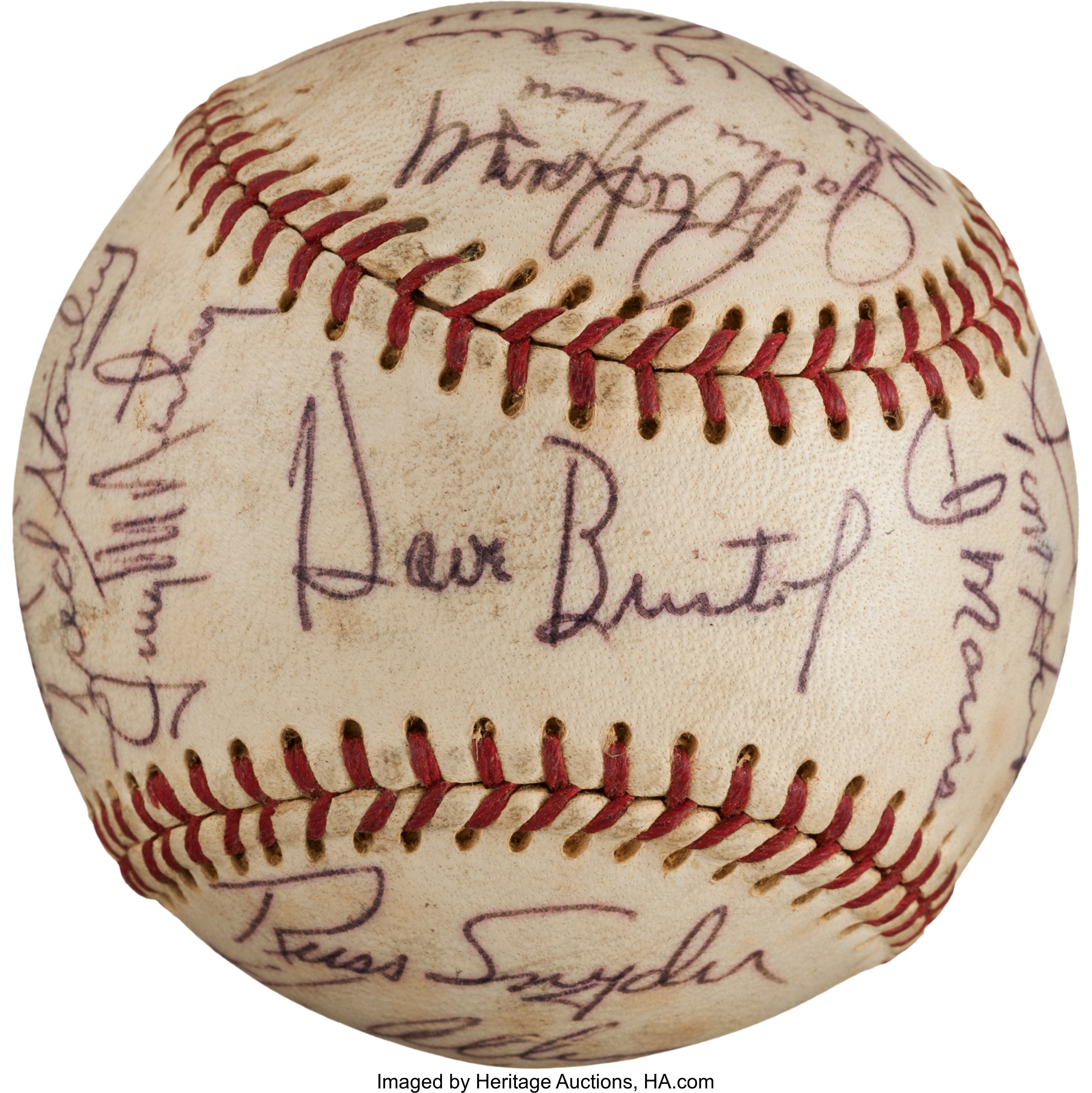 1970 Milwaukee Brewers Team Signed Baseball - First Brewers Team., Lot  #42096