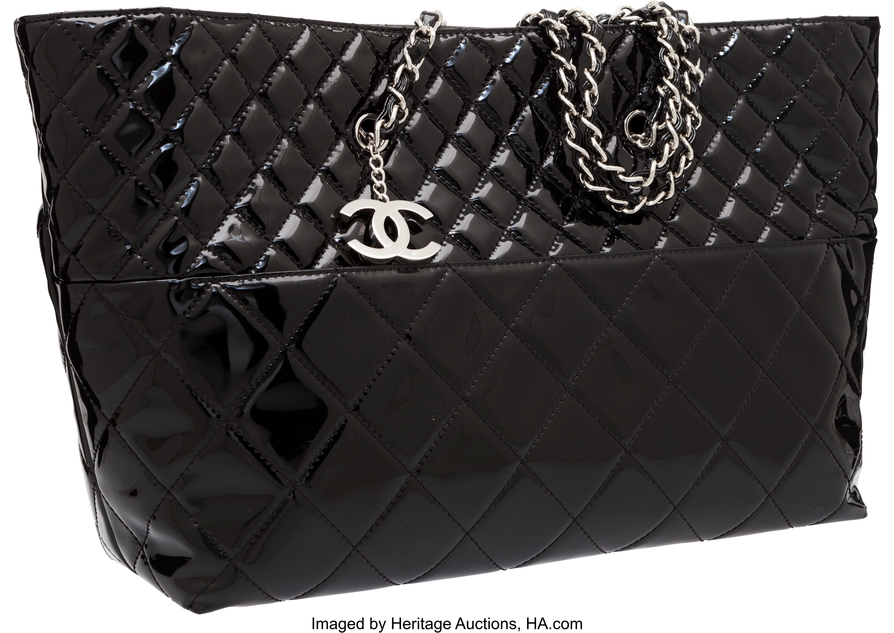 Introducir 76+ imagen chanel patent leather tote