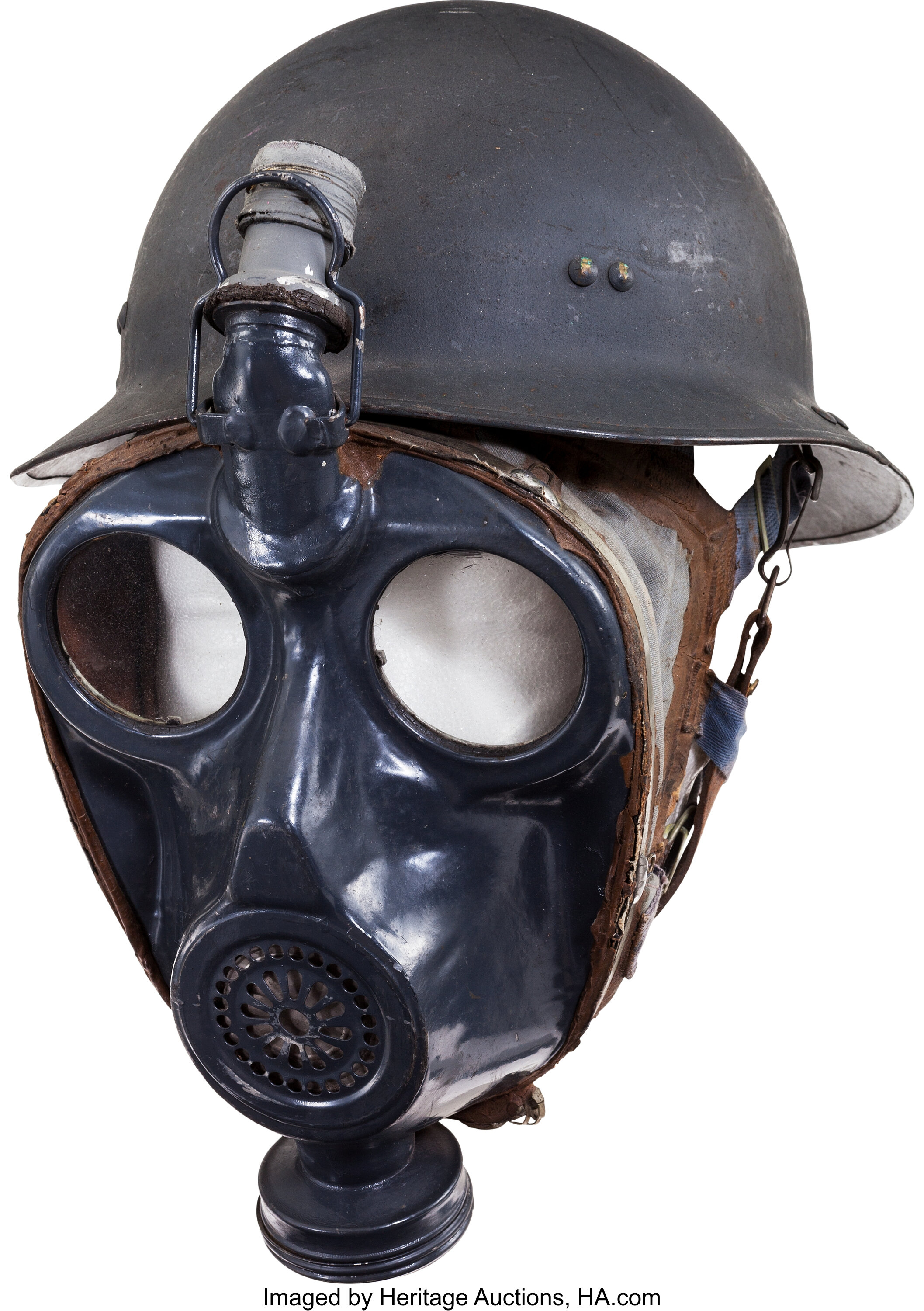 French WWII Navy Model 1939 and Gas Mask.... Militaria | #52335 | Heritage Auctions