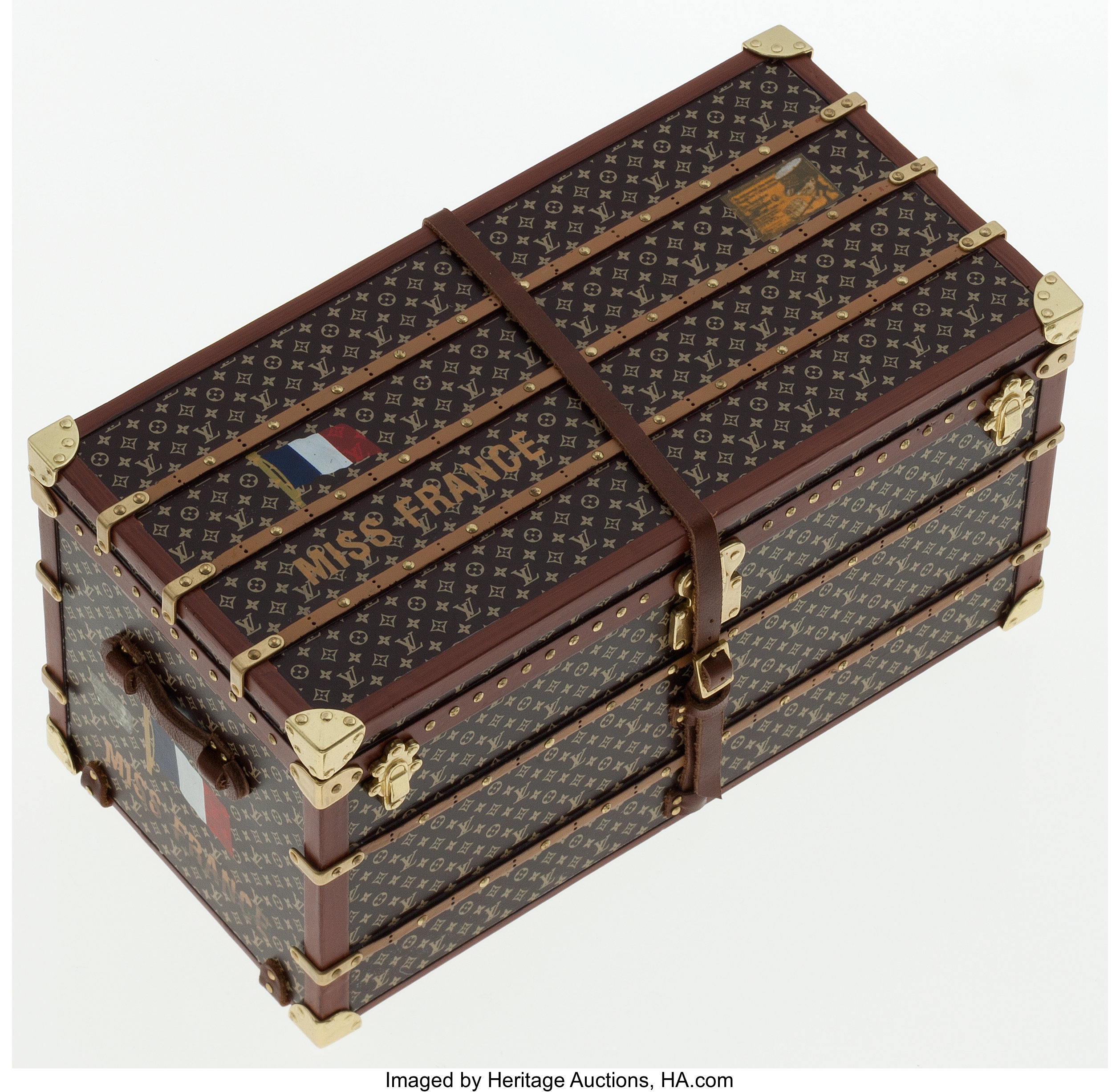 Louis Vuitton Miss France VIP Mini Trunk Paperweight.  Luxury