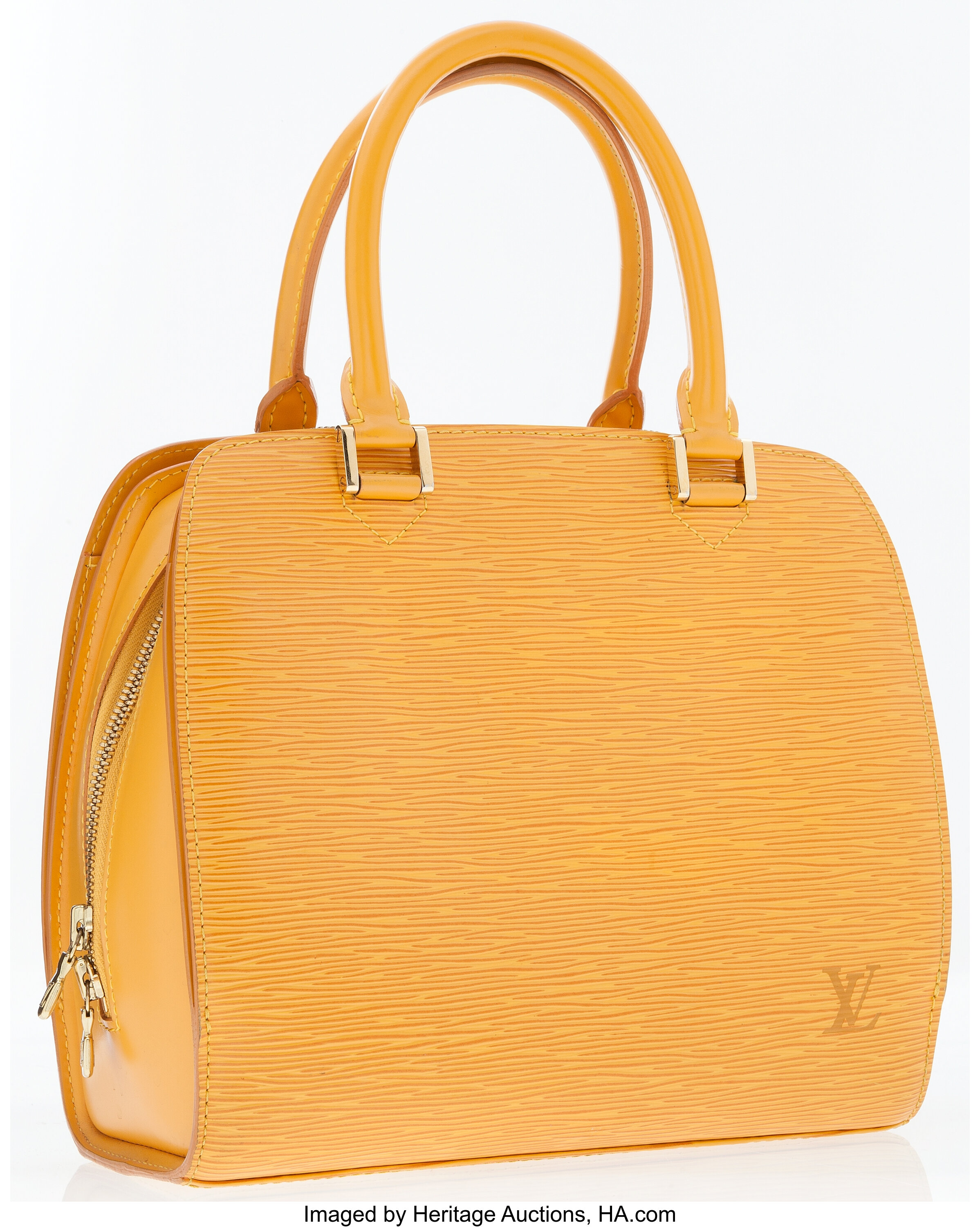 Louis Vuitton Yellow Epi Leather Pont Neuf Bag.  Luxury