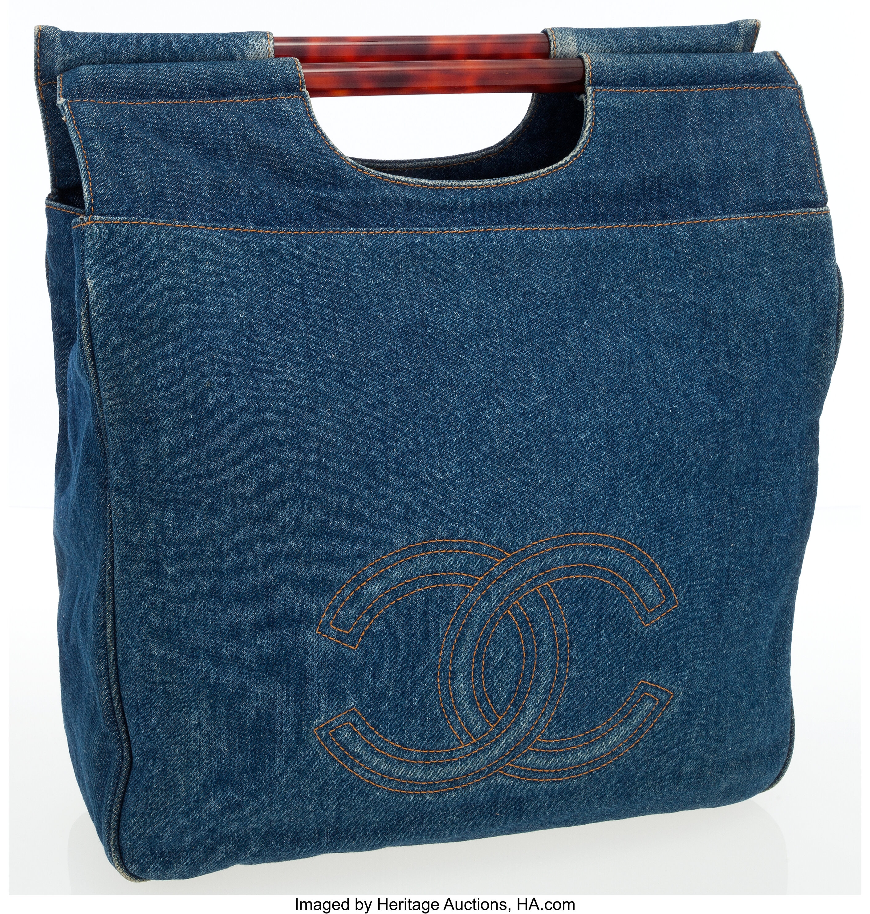 chanel denim totes