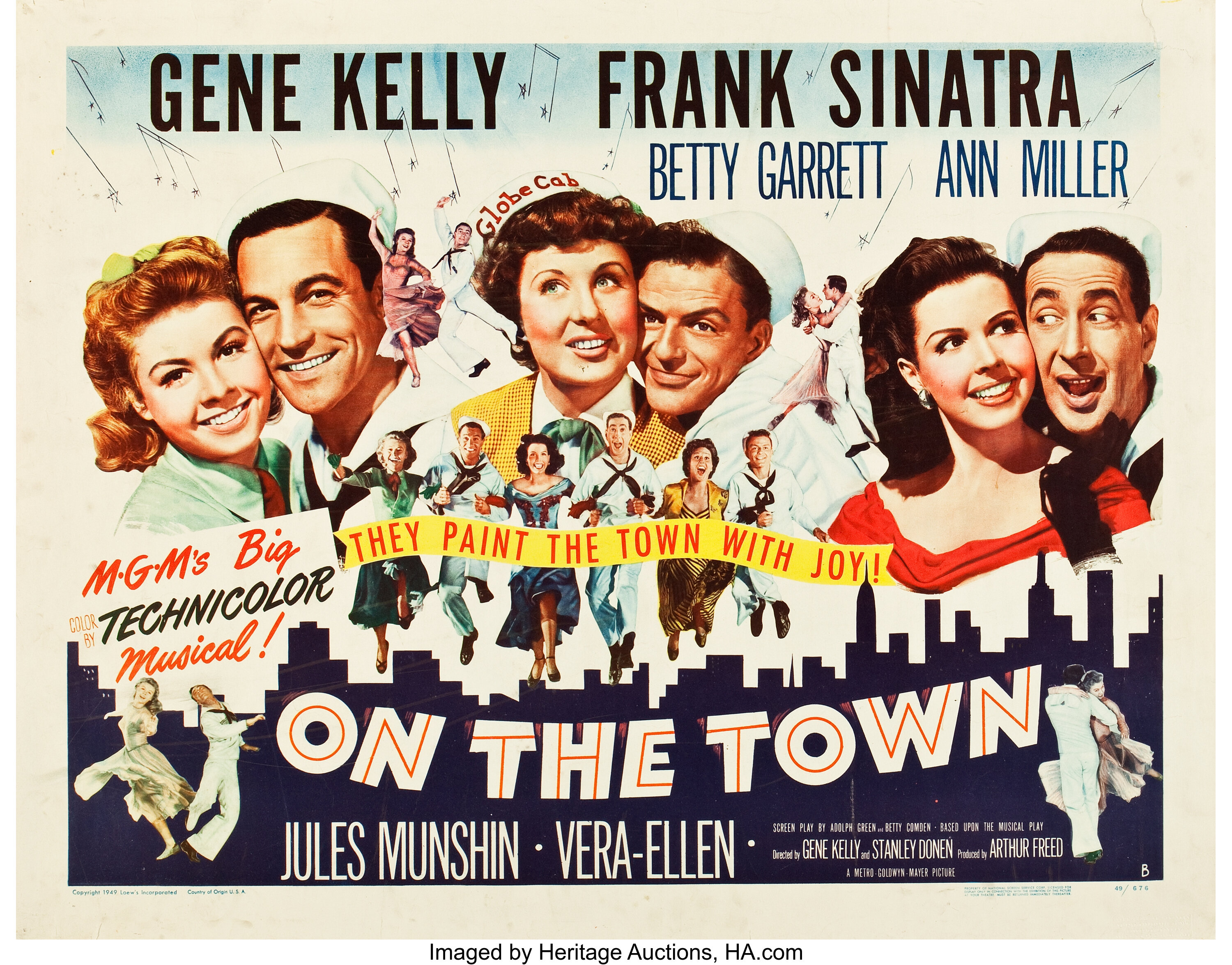 On the Town (MGM, 1949). Half Sheet (22" X 28") Style B ...