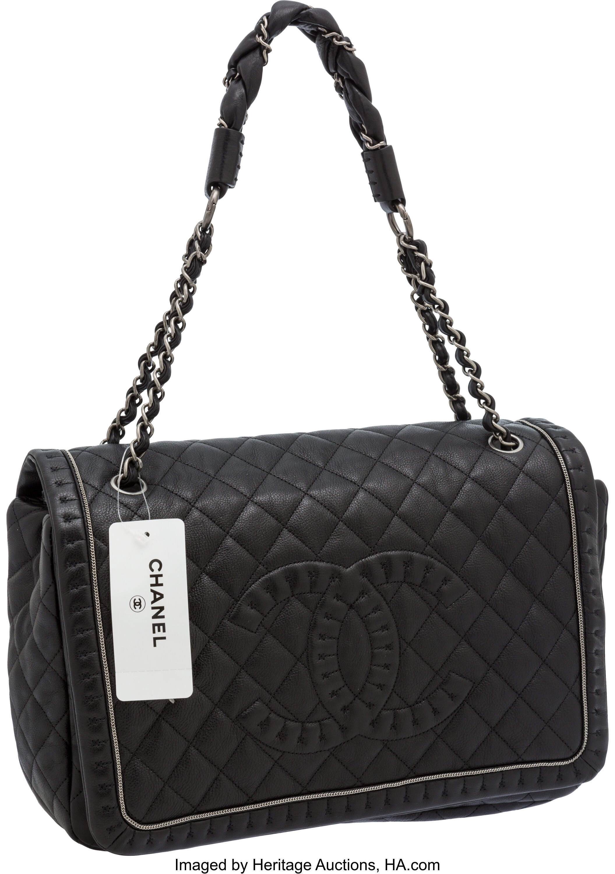 Chanel Black Quilted Leather Lady Braid Flap Bag with Antiqued | Lot #56266  | Heritage Auctions