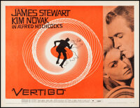 Vertigo (Paramount, 1958). Half Sheet (21.75" X 28.5") Style A. Hitchcock